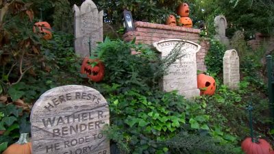 haunted mansion tombstones disneyland