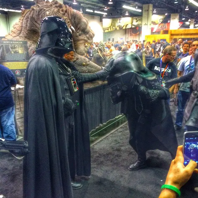 Darth Vader vs. Dark Helmet at Star Wars Celebration