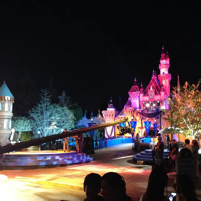 Sleeping Beauty Castle looks Beautiful Tonight at Disneyland!
