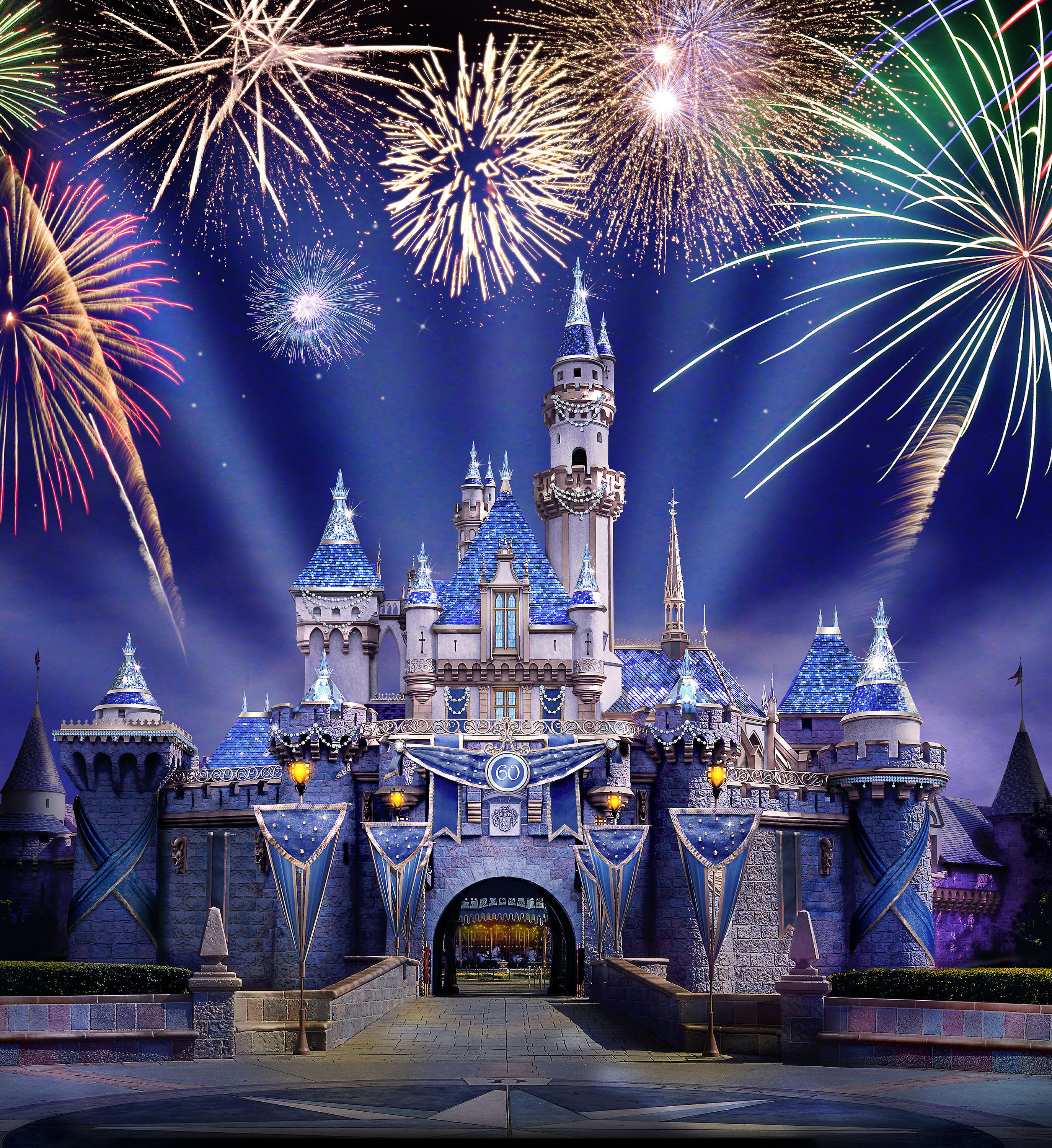 Sleeping Beauty Castle during Disneyland Forever - Disneyland Diamond Celebration - Artist's Rendering