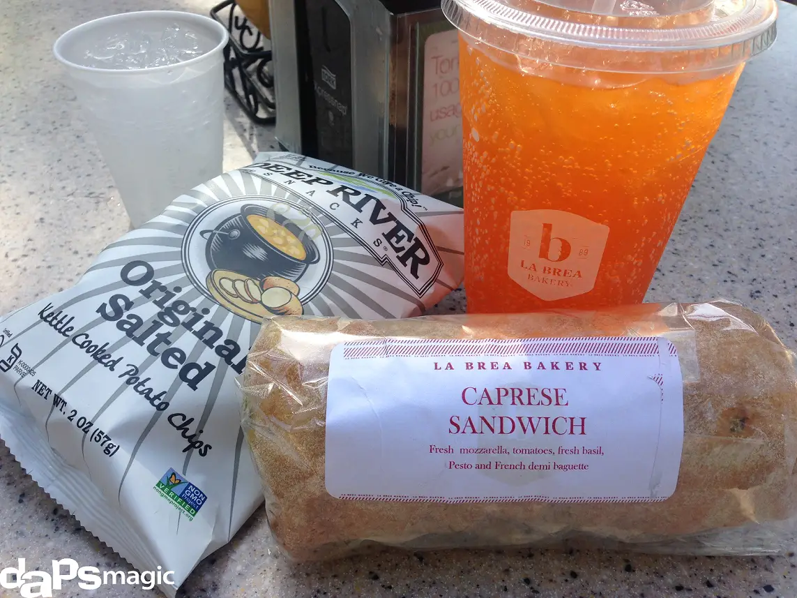 Check Out the Fresh Caprese Sandwich at Downtown Disney’s La Brea Bakery Express