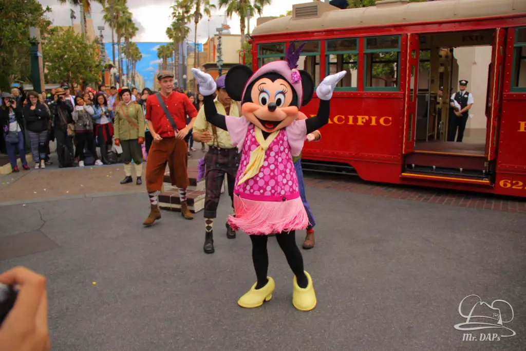 Minnie Joins Mickey and the Red Car Trolley News Boys
