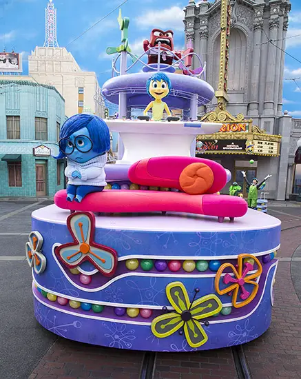 A First Look at Disney California Adventure Park’s ‘Inside Out’ Pre-Parade Float