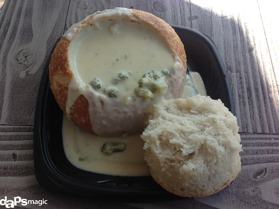 Disney California Adventure’s Hearty Broccoli & Cheese Soup at the Pacific Wharf Café