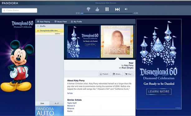 Disneyland Resort Diamond Celebration Inspired Playlist Available on Pandora Radio