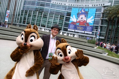 Mr. DAPs at the 2013 D23 Expo with Chip & Dale
