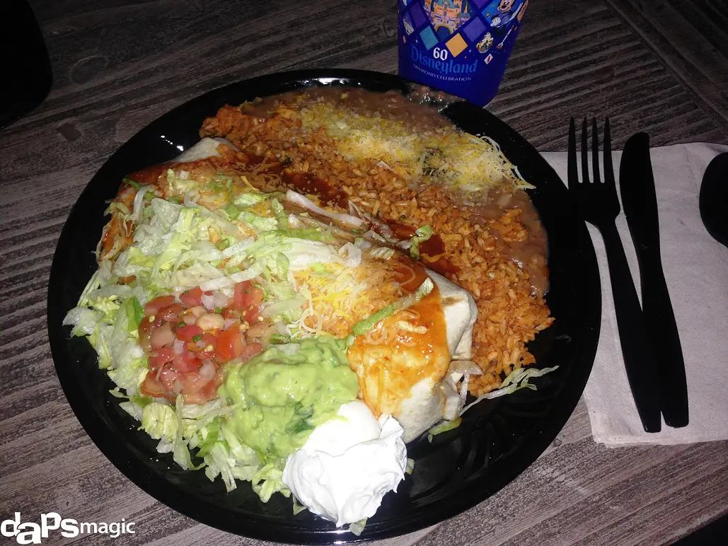 Cocina Cucamonga Mexican Grill of Disney California Adventure Park Offers Hearty Vegetarian Burrito