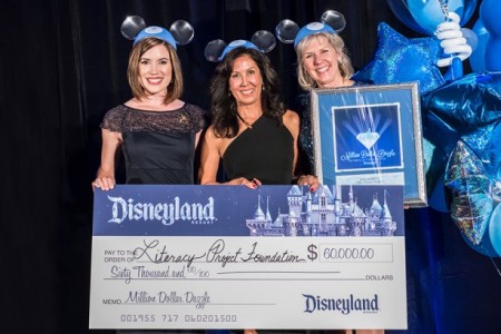 Disneyland Resort’s Million Dollar Dazzle Awards Check to ‘Literacy Project Foundation’