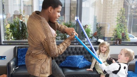 ‘Force Awakens’ Star John Boyega Visits Children in Local London Hospital