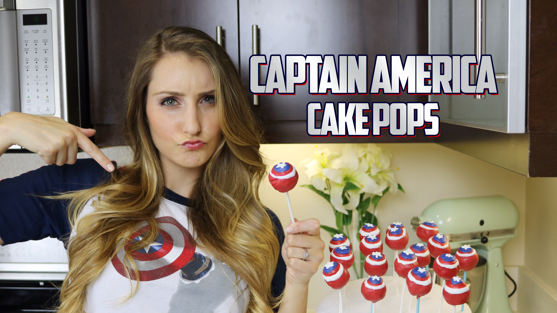 Captain America Cake Pops
