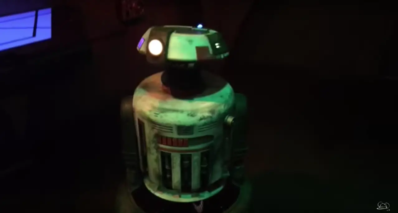 Jake the Droid at Star Wars Launch Bay eat Disneyland