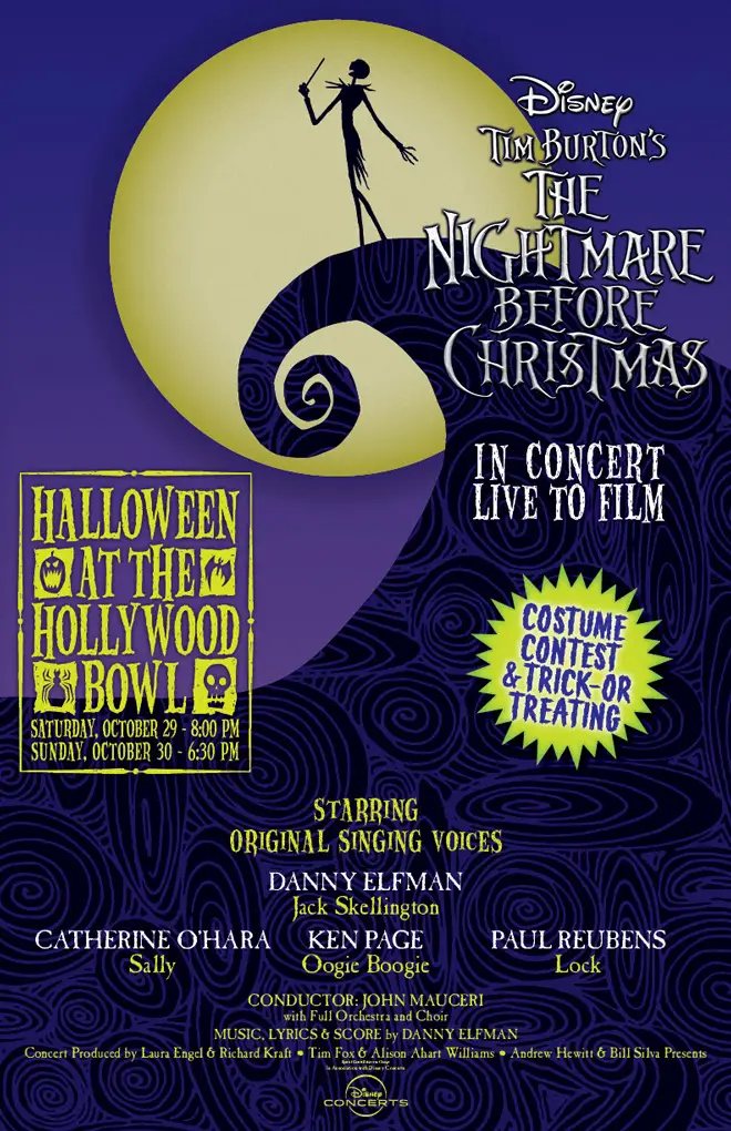Tim Burton's The Nightmare Before Christmas to be performed live at the Hollywood Bowl