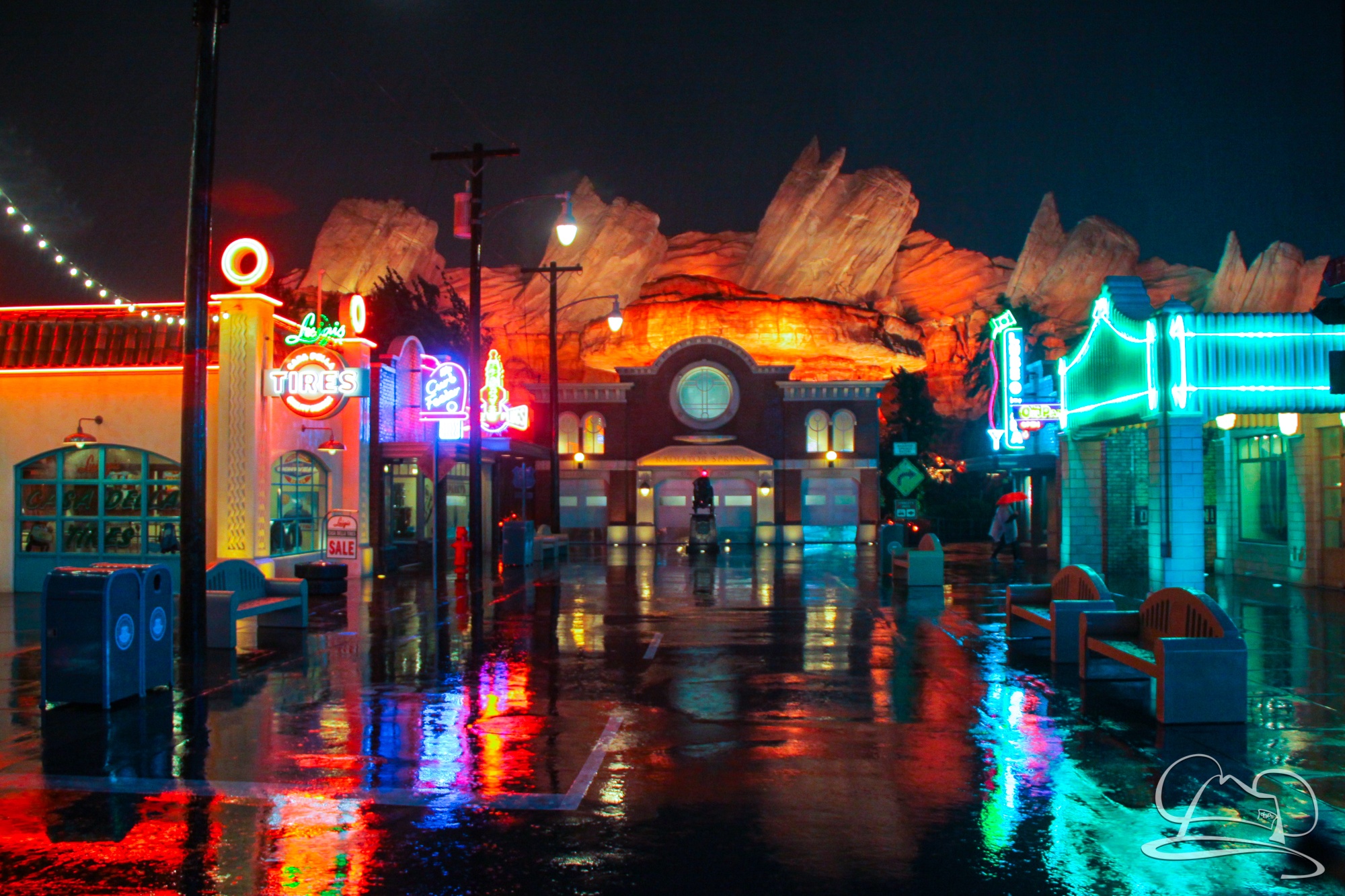 A Very Rainy Day at the Disneyland Resort