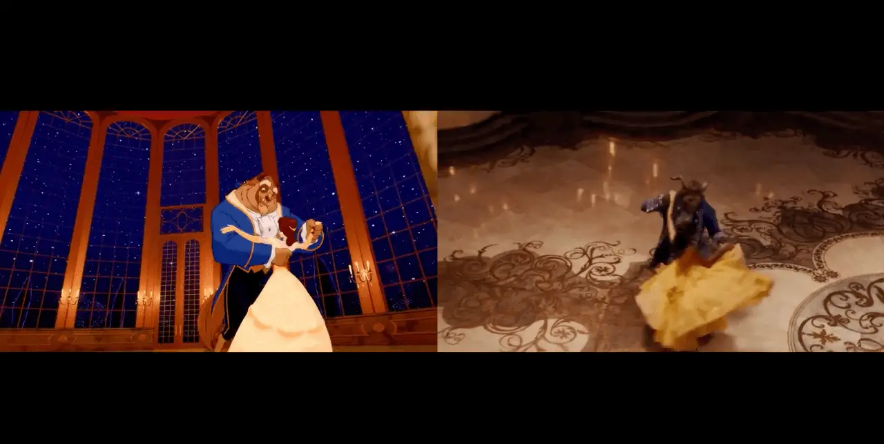 Beauty and the Beast Side by Side Trailer Comparison