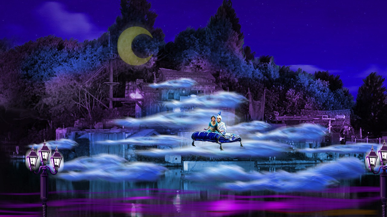 Disneyland's Fantasmic! with Aladdin and Jasmine
