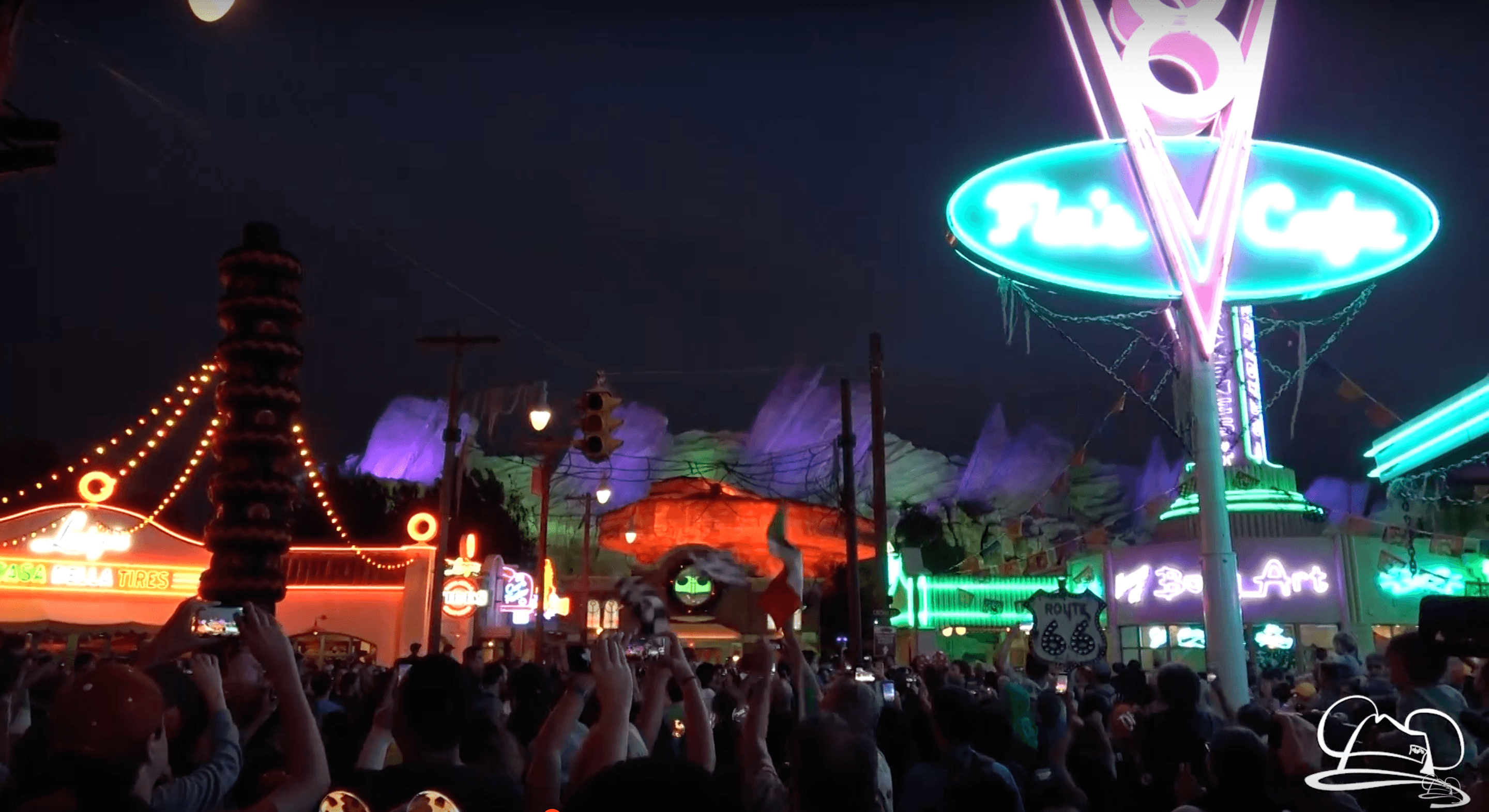Cars Land Haul-O-Ween Lighting - Halloween Time at the Disneyland Resort