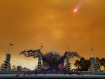 Anaheim Hills Fire Smoke over Disneyland Resort - Courtesy of @distinct_worlds on Instagram.