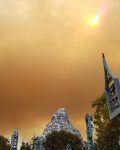 Anaheim Hills Fire Smoke over Disneyland Resort - Courtesy of @distinct_worlds on Instagram.
