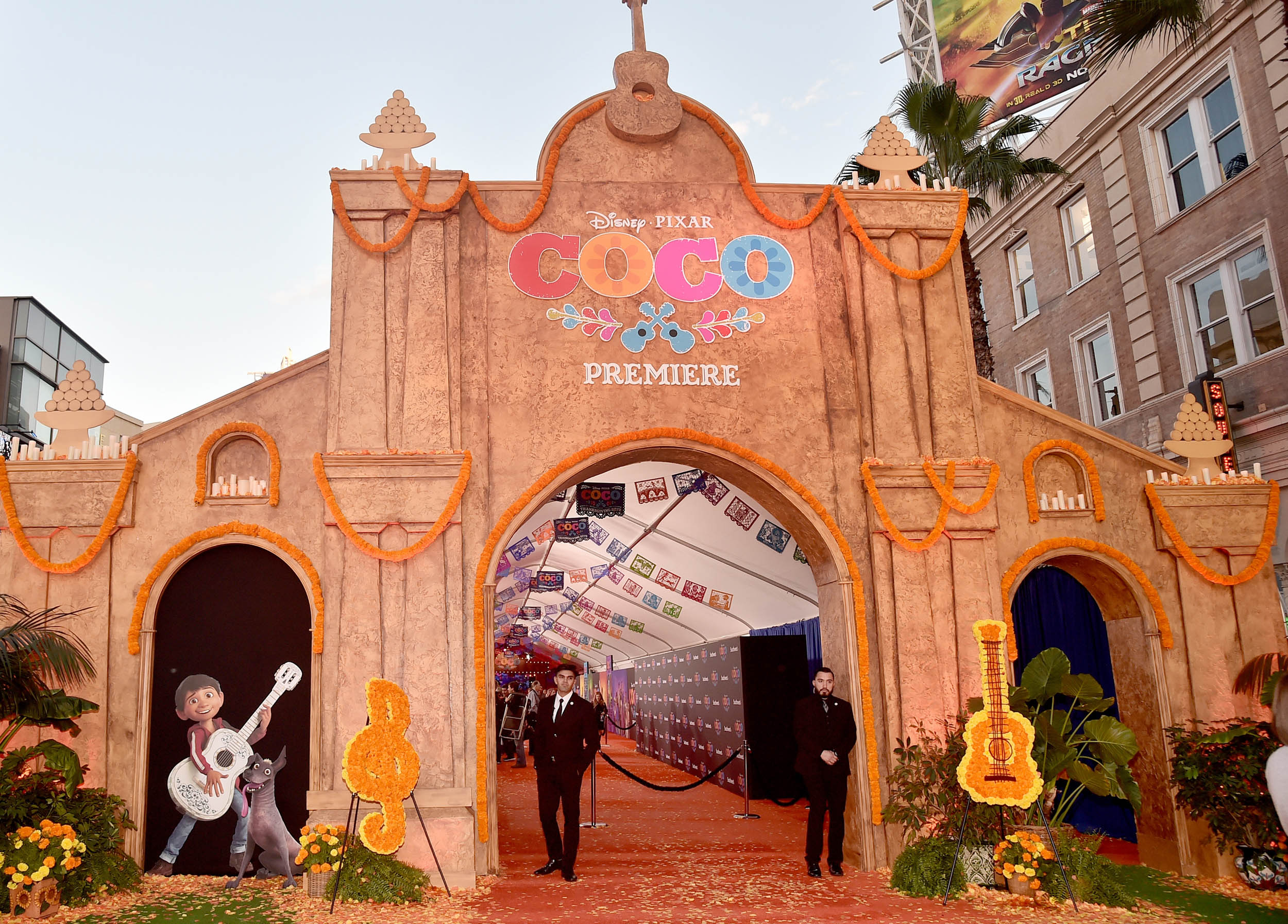 Hollywood Lays Out a Marigold Carpet for Disney-Pixar Coco Premiere