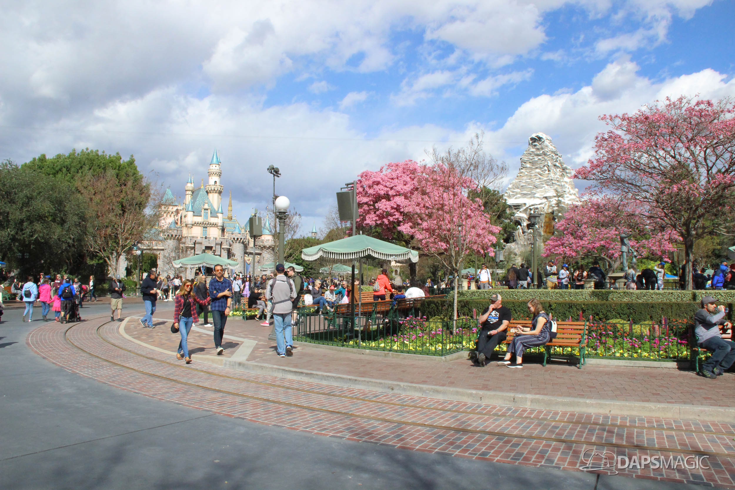 Walls Come Down Around Disneyland’s Hub as Spring Arrives