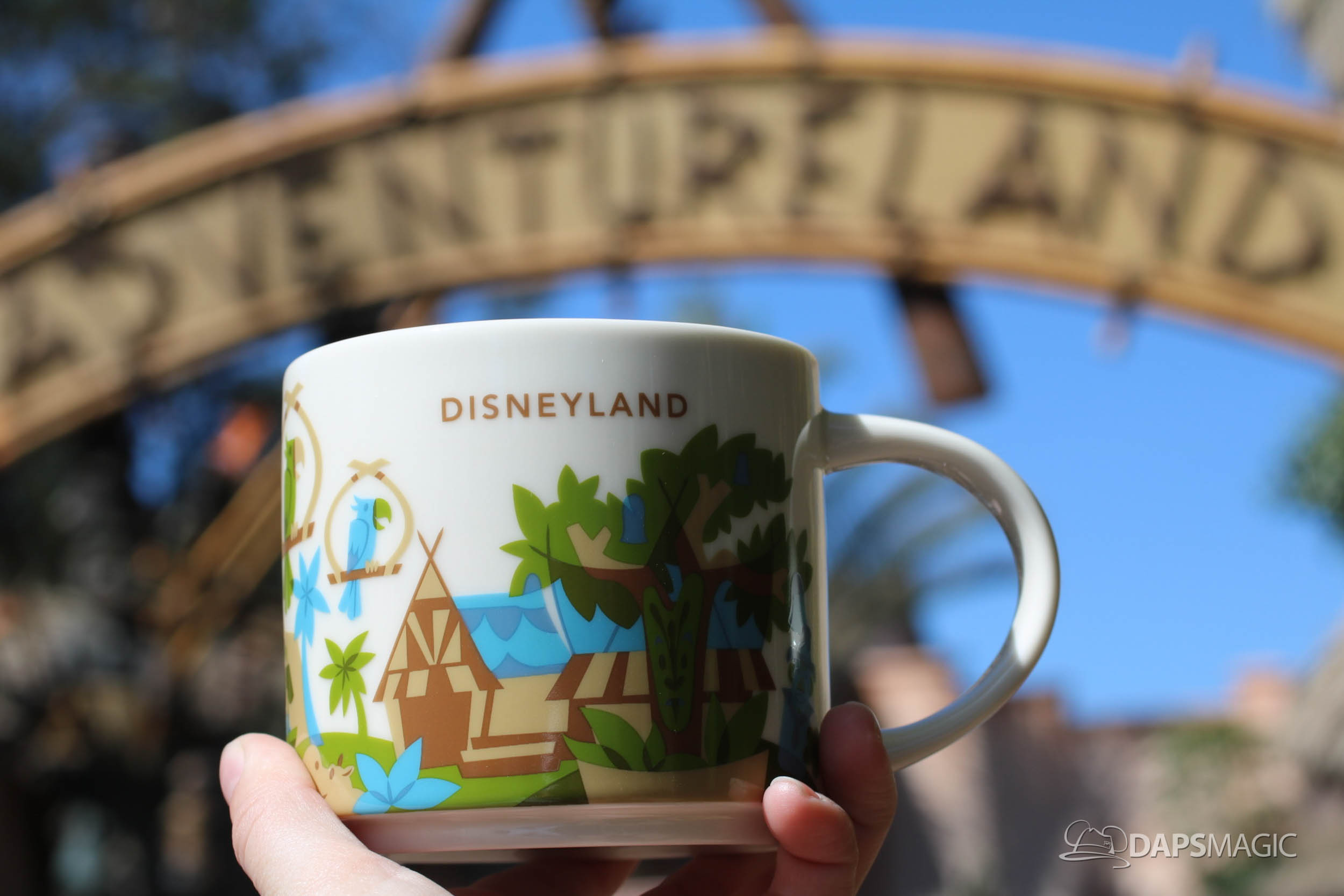 New You Are Here Mug Celebrating Adventureland Now at Disneyland’s Market House (Starbucks)!