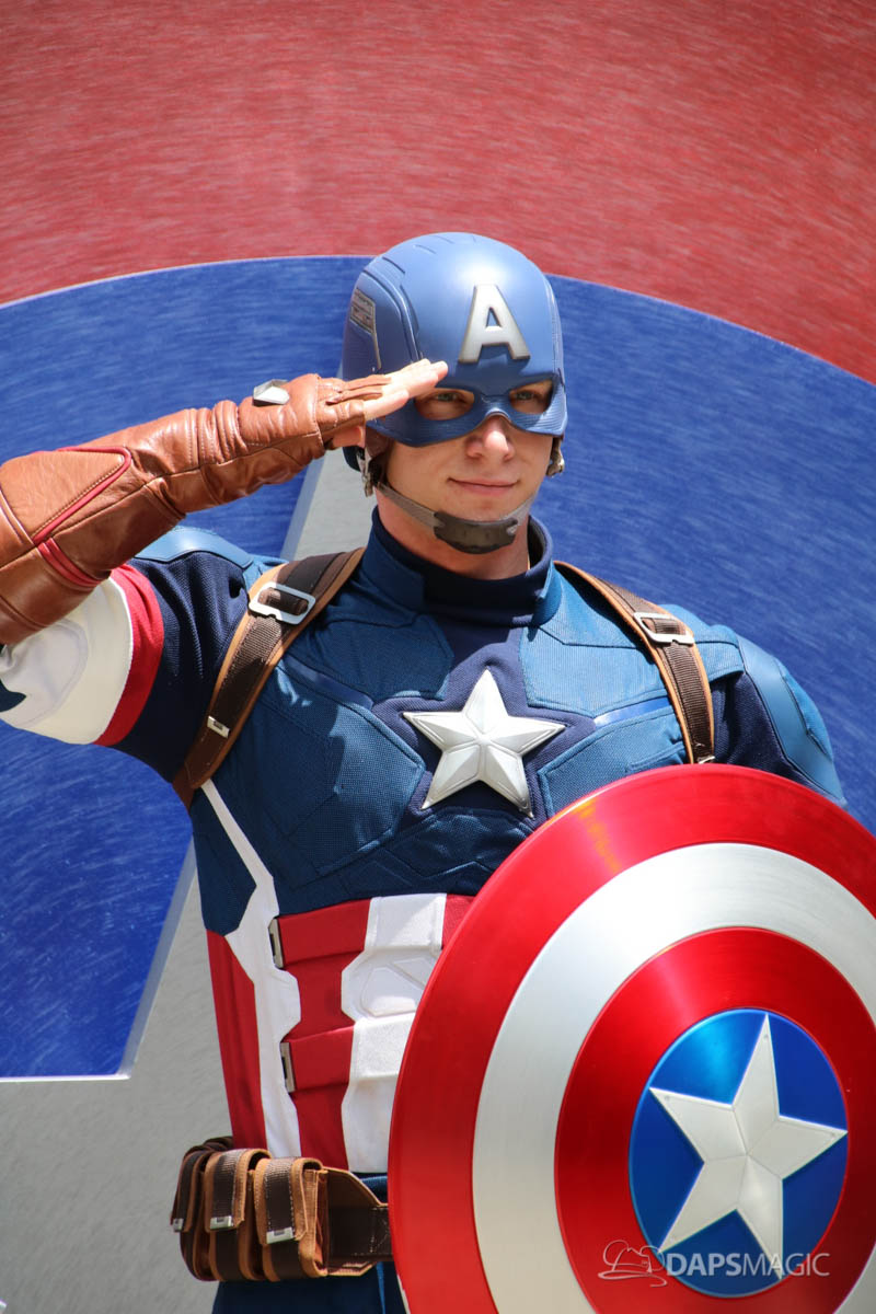 Captain America New Uniform At Disneyland 7 Daps Magic