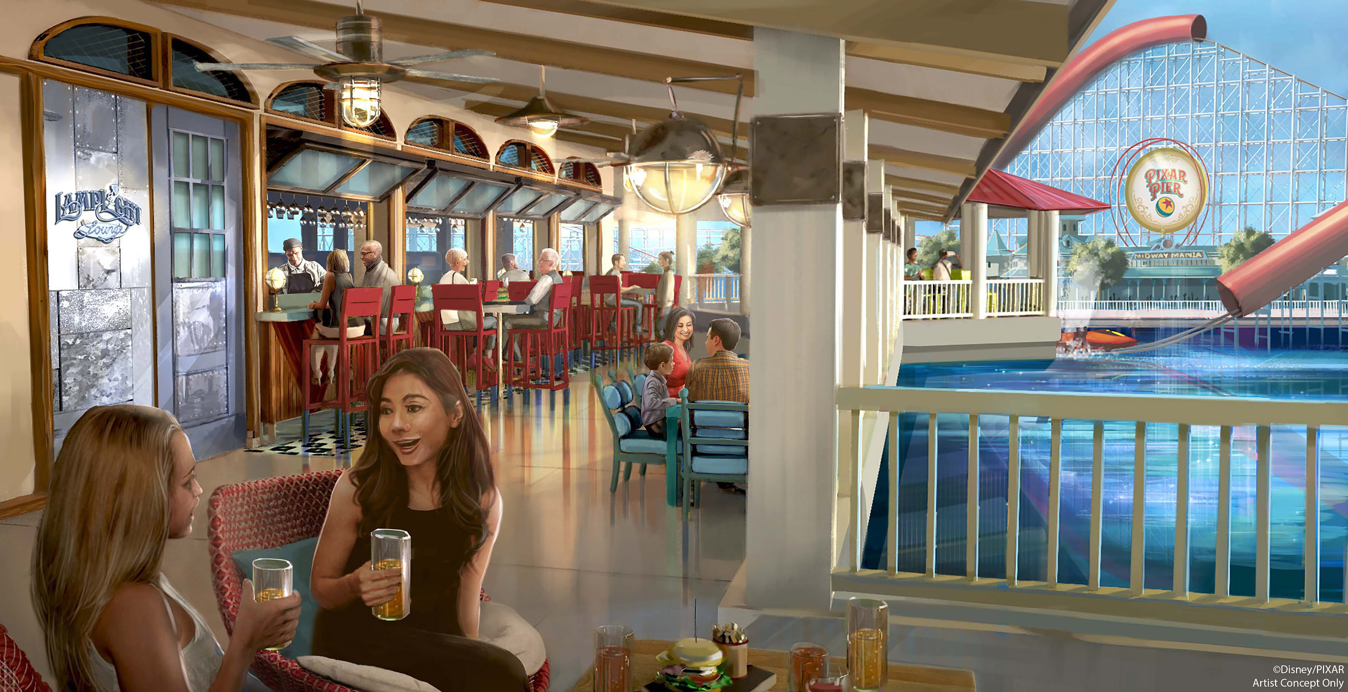 Lamplight Lounge Menu Released Ahead of Pixar Pier Opening at Disney California Adventure