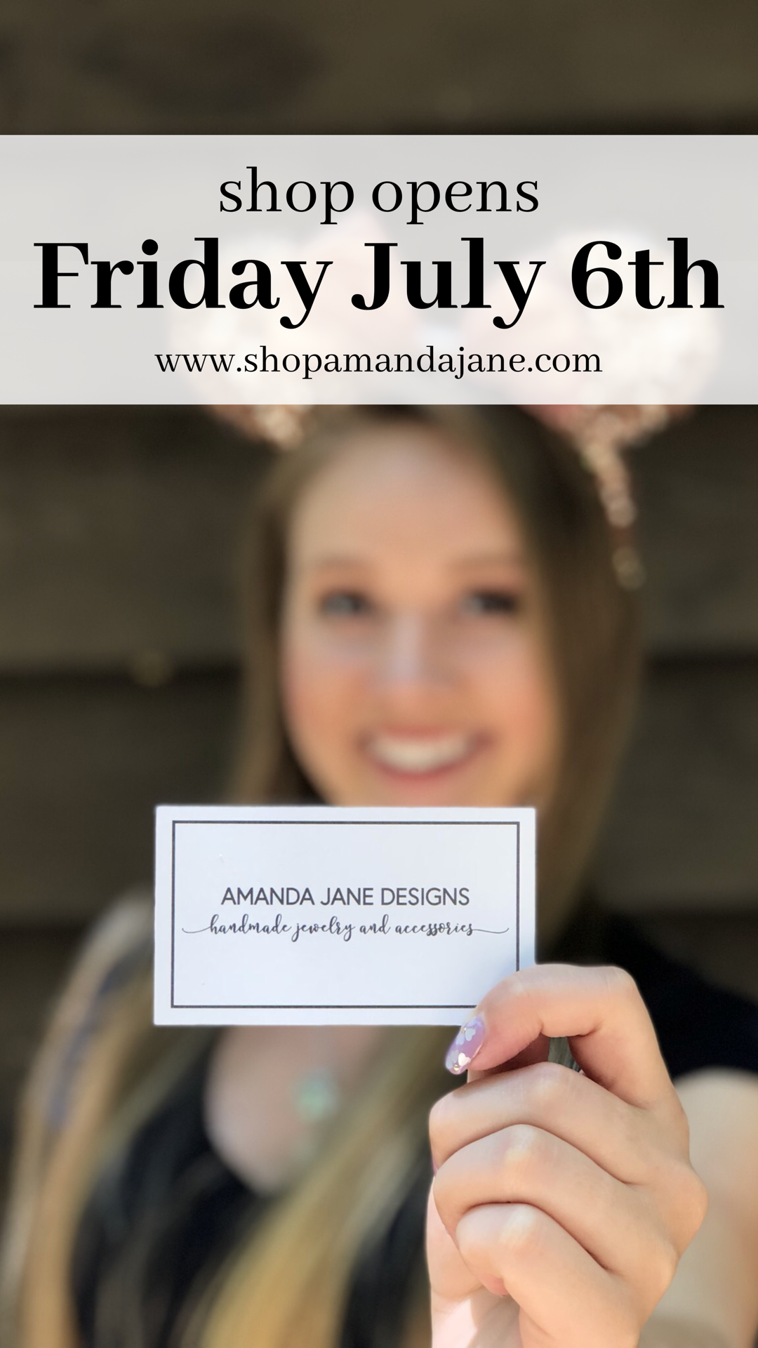 Amanda Jane Designs Re-Opens on Friday July 6!