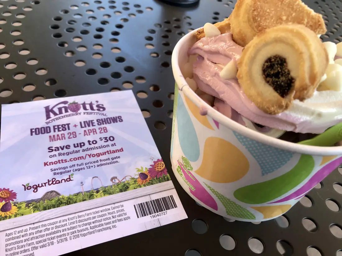 Get a Taste of Knott’s Berry Farm’s Famous Boysenberry Pie at Yogurtland!