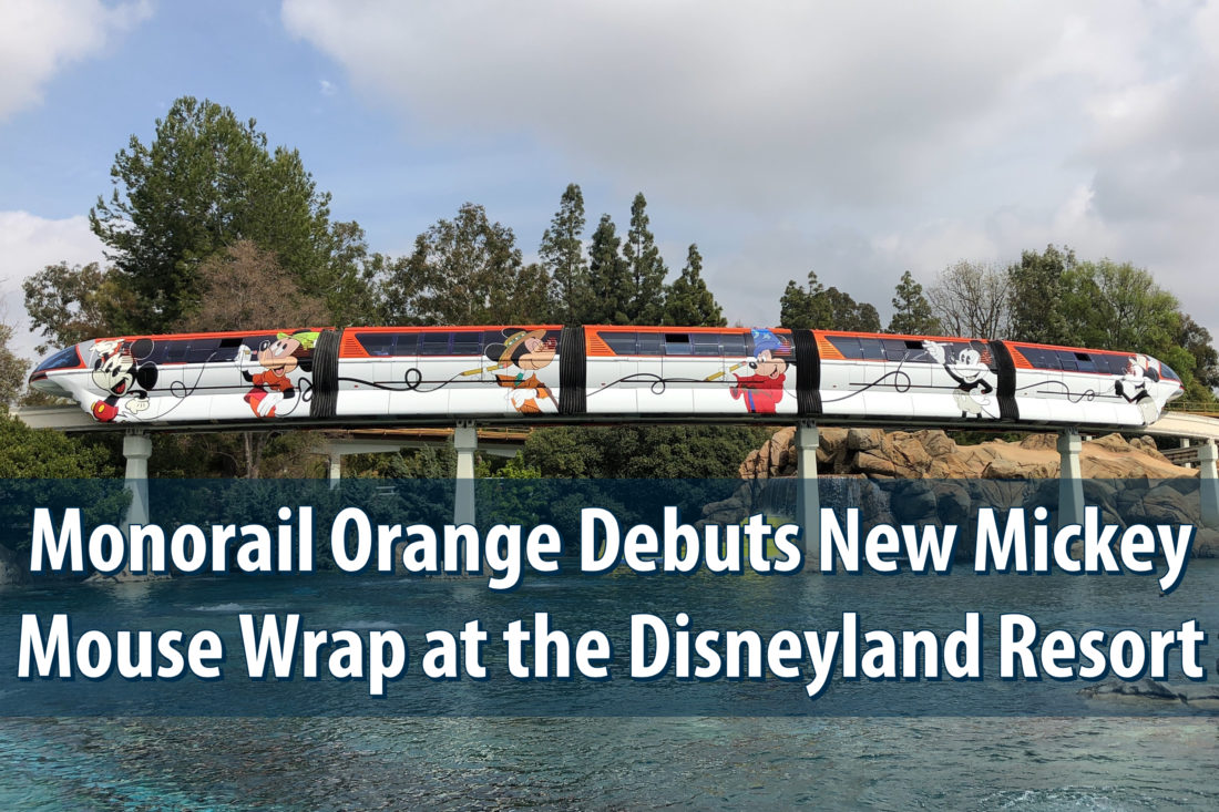 Monorail Orange Debuts New Mickey Mouse Wrap at the Disneyland Resort