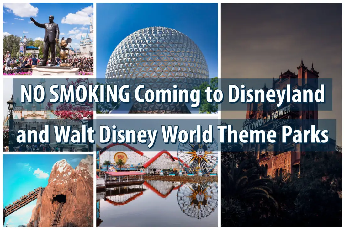 NO SMOKING Coming to Disneyland and Walt Disney World Theme Parks
