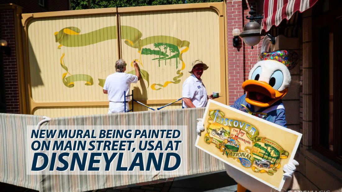New Mural Being Painted on Main Street, USA at Disneyland Resort