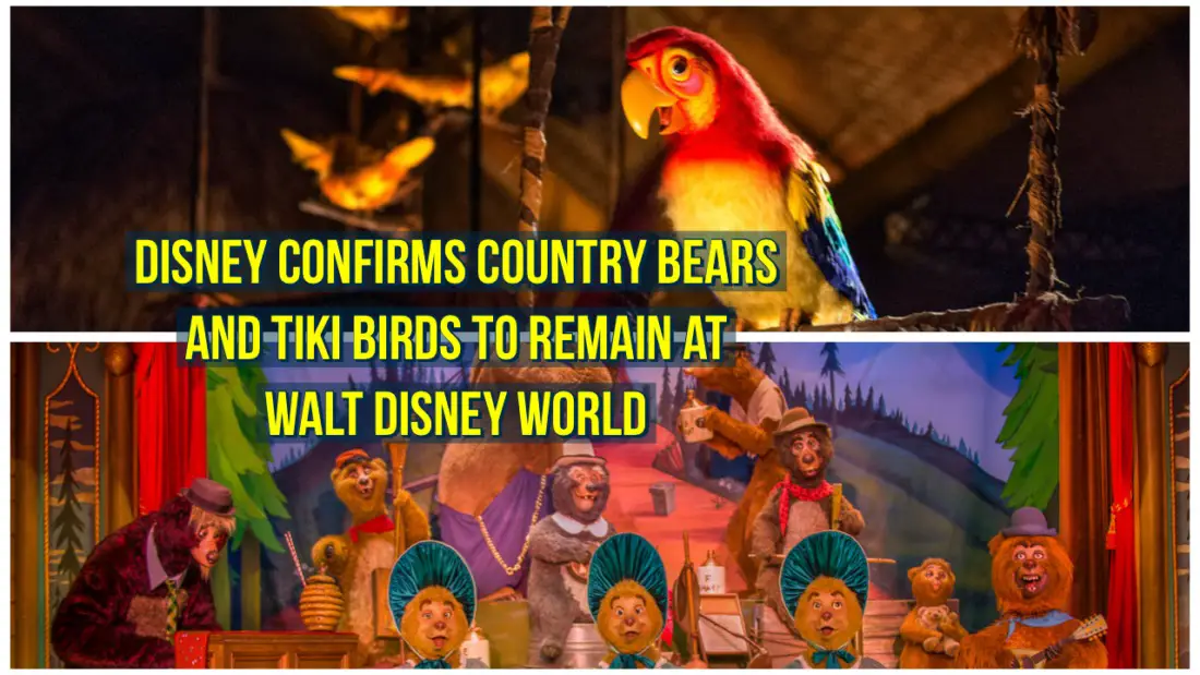 Disney Confirms Country Bears and Tiki Birds to Remain at Walt Disney World