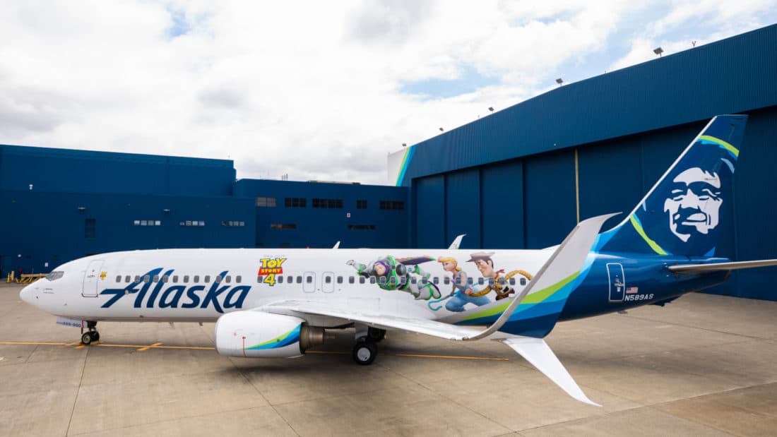 Alaska Airlines Gets Animated with Themed Aircraft Featuring Artwork from Disney and Pixar’s “Toy Story 4”