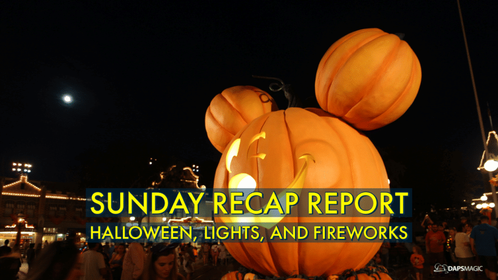 Sunday Recap Report - Halloween, Lights, and Fireworks