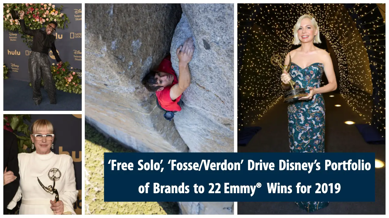 ‘Free Solo’, ‘Fosse/Verdon’ Drive Disney’s Portfolio of Brands to 22 Emmy® Wins for 2019