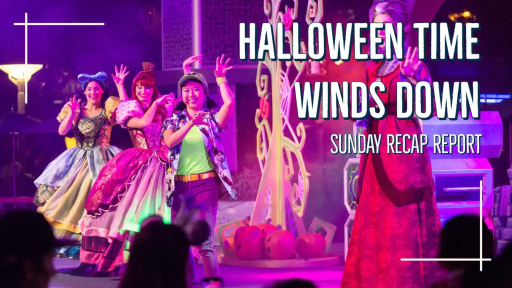 Sunday Recap Report - Halloween Time Winds Down