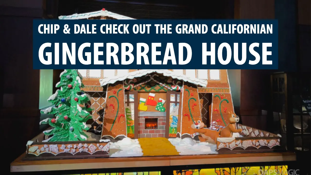 Chip & Dale Check Out the Grand Californian Gingerbread House at the Disneyland Resort
