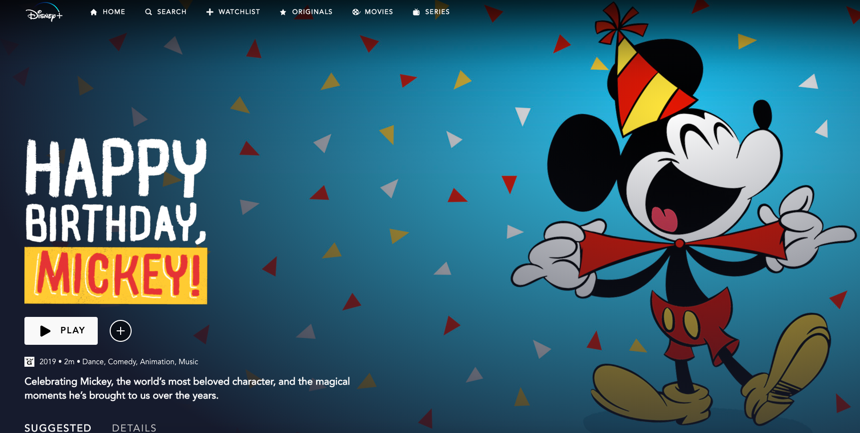 Disney+ Wishes Mickey Mouse a Happy Birthday With an Exclusive Tribute