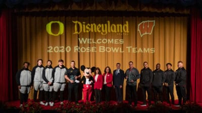 2020 Rose Bowl Teams at Disneyland