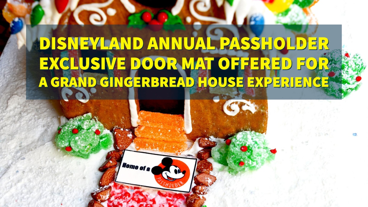 Disneyland Annual Passholder Exclusive Door Mat Offered For A Grand Gingerbread House Experience