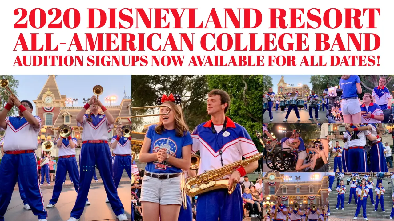 Disneyland Resort All-American College Band Audition Signups Now Available for All Dates!