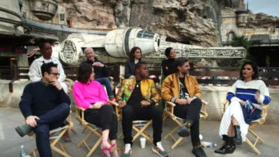“The Rise of Skywalker” Cast Answers Questions in Star Wars: Galaxy’s Edge in Disneyland
