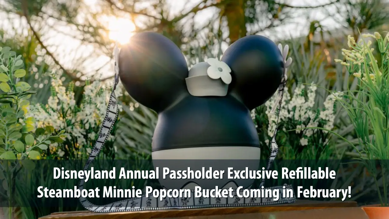 Disneyland Annual Passholder Exclusive Refillable Steamboat Minnie Popcorn Bucket Coming in February!