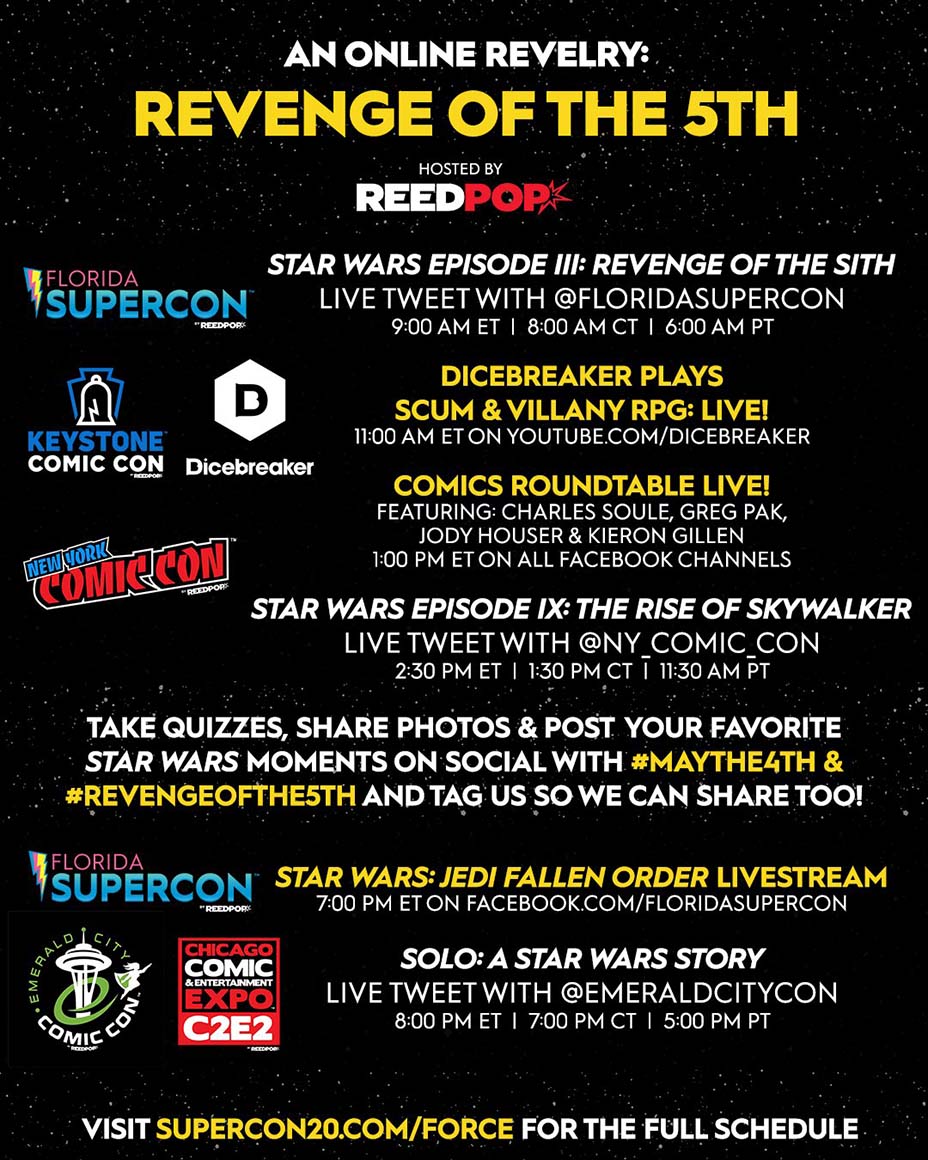 Online Revelry: May the 4th Be With You and Revenge of the 5th