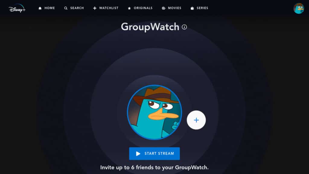 Disney+ GroupWatch Screenshot
