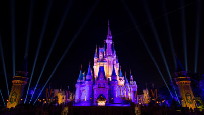 Disney Celebrates Lakers 2019-2020 NBA Championship Win By Lighting Cinderella Castle With Team Colors