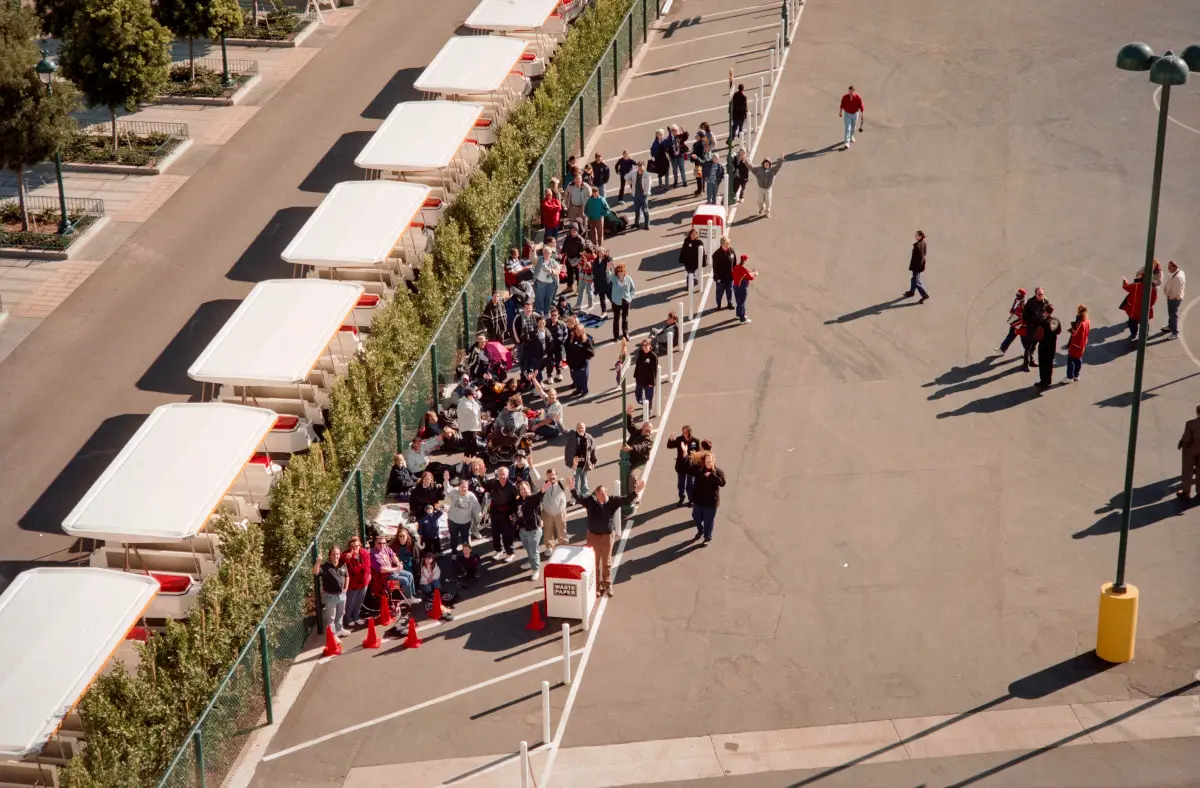 I went up on the roof of the new parking structure to get a better shot of the vast crowd that was assembling