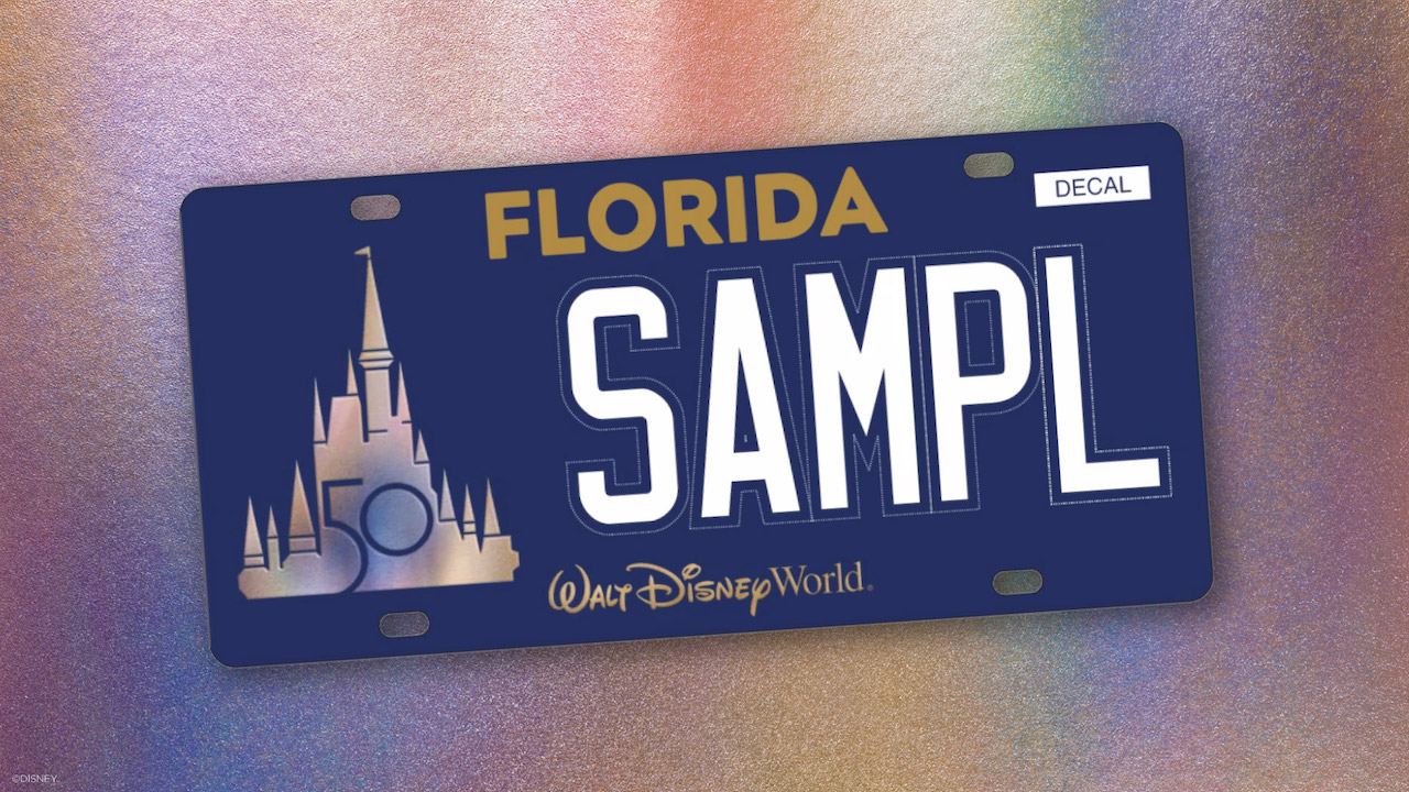Walt Disney World Resort Reveals First-Ever License Plate Design for 50th Anniversary