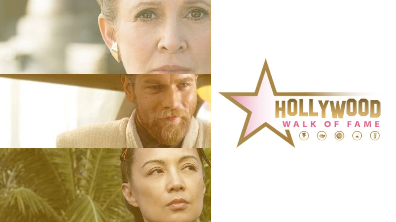 Star Wars Actors Carrie Fisher, Ewan McGregor, and Ming-Na Wen to Receive Hollywood Stars